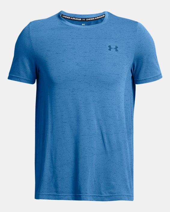 Męska koszulka z krótkimi rękawami UA Vanish Seamless, Blue, pdpMainDesktop image number 4